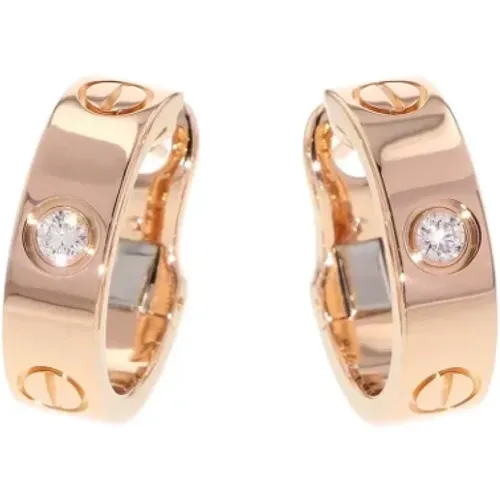 Pre-owned Jewellery, female, , Size: ONE SIZE Pre-owned Rose Gold earrings - Cartier Vintage - Modalova