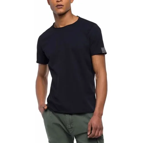 Men Cotton T-Shirt , male, Sizes: M, L, 2XL, S - Replay - Modalova