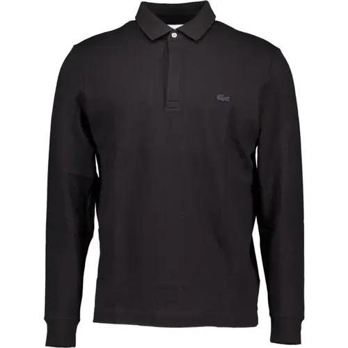 Schwarzes Polo-Shirt , Herren, Größe: M - Lacoste - Modalova