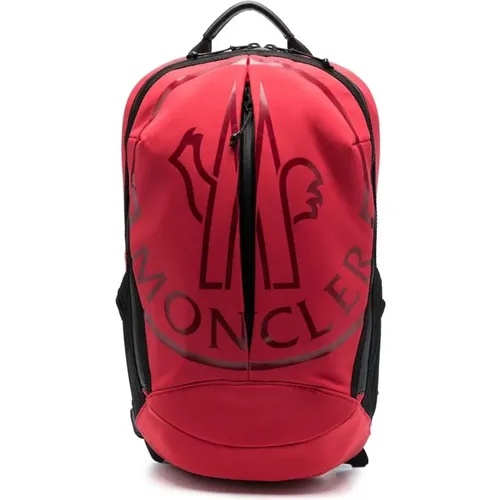 Logo Print Backpack , male, Sizes: ONE SIZE - Moncler - Modalova