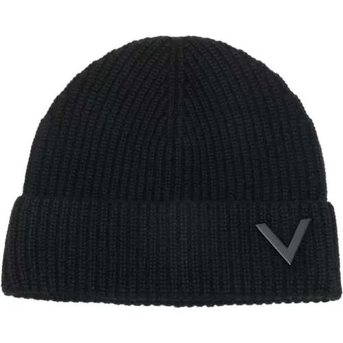 Beanies, female, , Size: ONE SIZE VLogo Signature Beanie Hat - Valentino Garavani - Modalova