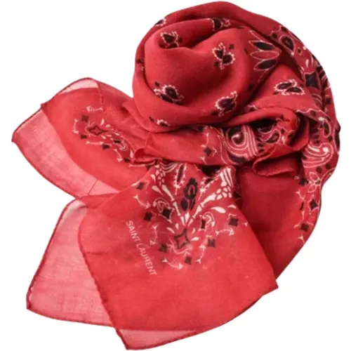 Pre-owned Scarves, female, , Size: ONE SIZE Pre-owned Canvas scarves - Yves Saint Laurent Vintage - Modalova