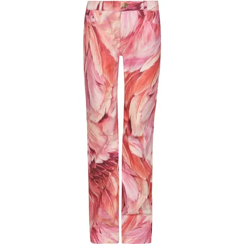 Slim-fit Trousers, female, , Size: M Pink Trousers - Roberto Cavalli - Modalova