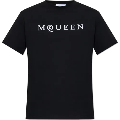 T-Shirts, male, , Size: XL T-shirt with logo - alexander mcqueen - Modalova