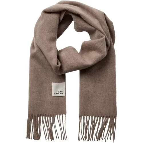 Winter Scarves, female, , Size: ONE SIZE Soft Wool Scarf with Fringes - Sofie Schnoor - Modalova