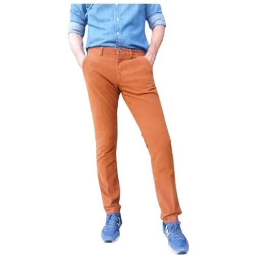 Slim Fit Velvet Cotton Chino Pants , male, Sizes: 4XL, L, XL, 2XL, S, M, 3XL, XS - Mason's - Modalova