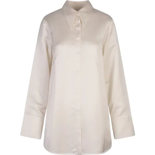 Satin Oversized Shirt , female, Sizes: S, XS - Jil Sander - Modalova