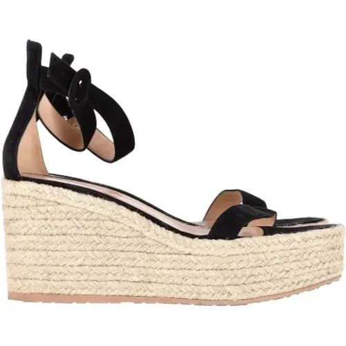 Pre-owned Sandals, female, , Size: 9 US Pre-owned Leather espadrilles - Gianvito Rossi Pre-owned - Modalova