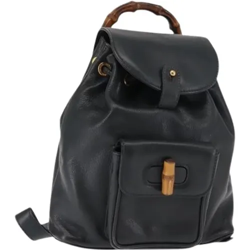 Pre-owned Backpacks, female, , Size: ONE SIZE Pre-owned Leather Backpack - Gucci Vintage - Modalova