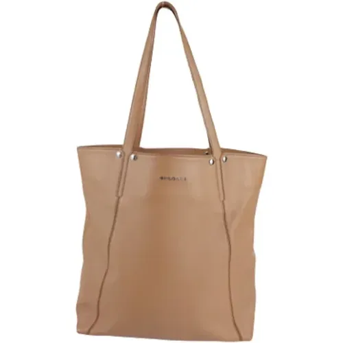 Pre-owned Tote Bags, female, , Size: ONE SIZE Pre-owned Leather totes - Bvlgari Vintage - Modalova