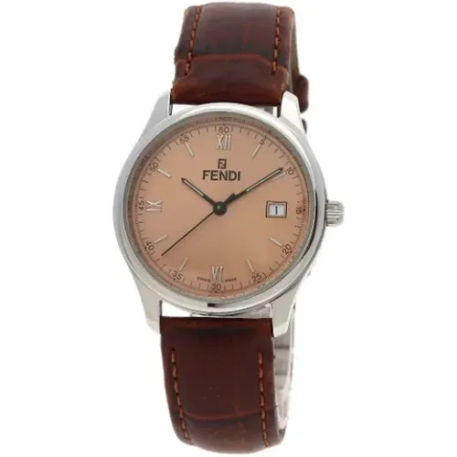 Pre-owned Watches, female, , Size: ONE SIZE Pre-owned Leather watches - Fendi Vintage - Modalova