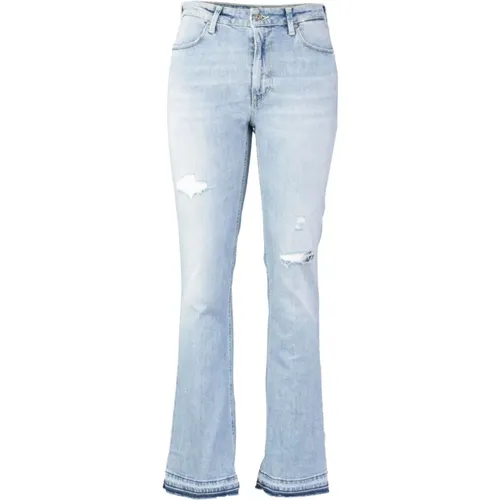 Super Skinny Flare Jeans Medium Wash , female, Sizes: W25, W28, W30, W29, W26 - Dondup - Modalova