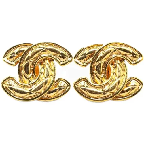 Pre-owned Jewellery, female, , Size: ONE SIZE Pre-owned Metal earrings - Chanel Vintage - Modalova