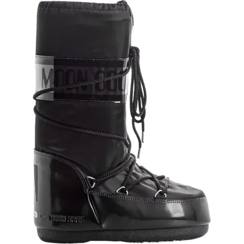 Schwarze Winterstiefel , Damen, Größe: 35 EU - moon boot - Modalova