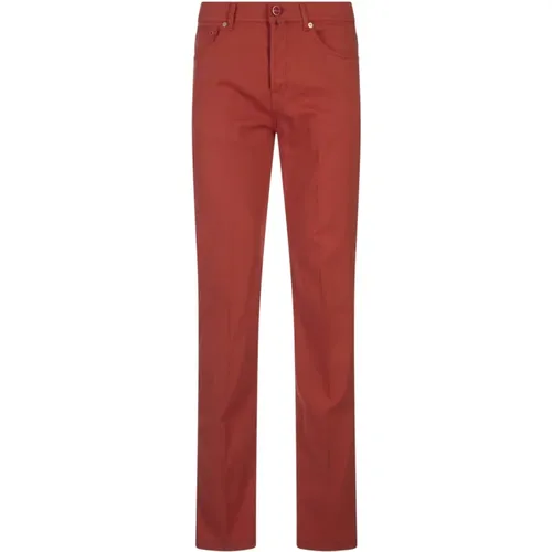 Straight-Leg Cotton Trousers , male, Sizes: W38, W36, W33, W40, W31, W34, W32 - Kiton - Modalova