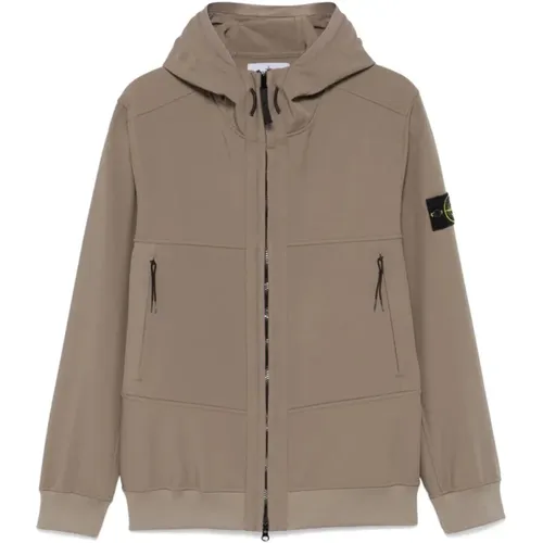 Wasserabweisende Kapuzenjacke , Herren, Größe: S - Stone Island - Modalova