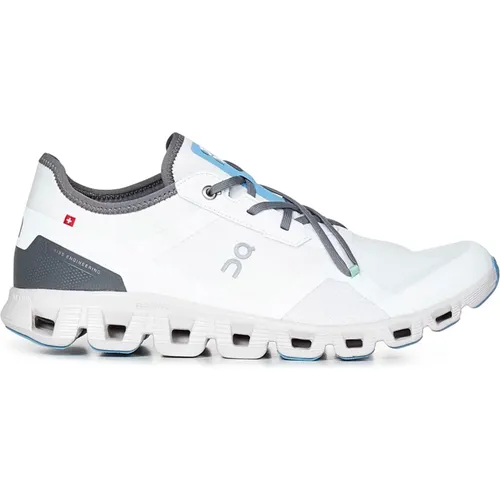 Mesh Sneakers with Gray and Light Blue Inserts , male, Sizes: 11 UK, 8 UK - ON Running - Modalova