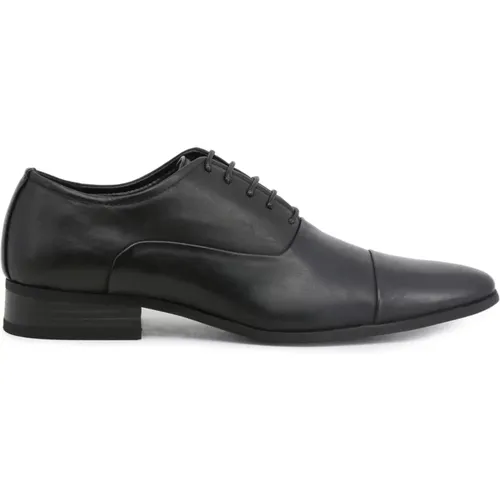 Pointed Toe Synthetic Leather Laced Shoes , male, Sizes: 6 UK - Duca di Morrone - Modalova