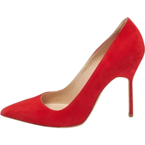 Pre-owned Pumps, female, , Size: 6 1/2 US Pre-owned Suede heels - Manolo Blahnik Pre-owned - Modalova