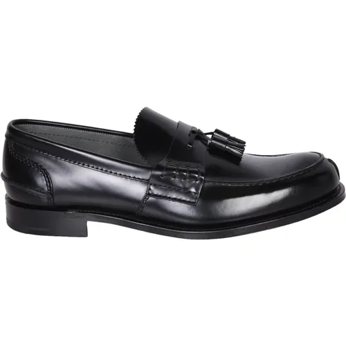 Schwarze Lederslipper Elegante Quaste - Church's - Modalova