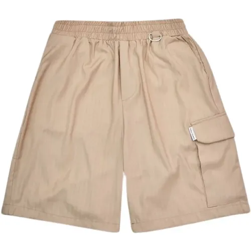 Stylische Beige Casual Shorts , Herren, Größe: L - FAMILY FIRST - Modalova