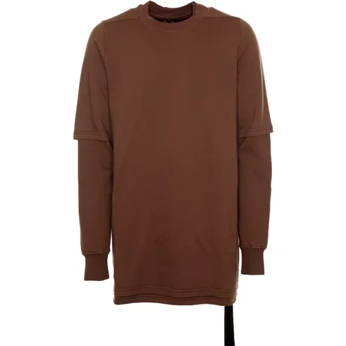 Long Sleeve Tops, male, , Size: XL Oversized Sweatshirt with Attached T-Shirt - Rick Owens - Modalova