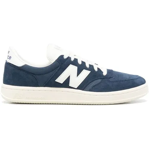 Sneakers, male, , Size: 7 1/2 US Navy Suede Leather Sneakers - New Balance - Modalova