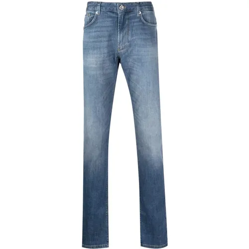 Slim Fit Light Denim Jeans , Herren, Größe: W33 L32 - Emporio Armani - Modalova