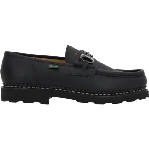 Leather Moccasin with Metal Detail , male, Sizes: 10 UK, 6 UK, 7 UK, 8 UK, 9 UK - Paraboot - Modalova