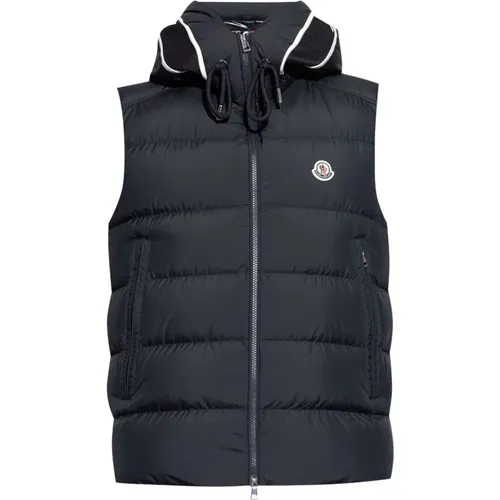 Puffer Jacket with Logo Print , male, Sizes: S, M - Moncler - Modalova