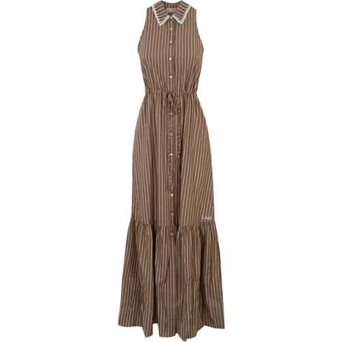 Striped Long Dress , female, Sizes: M, S, L - MC2 Saint Barth - Modalova