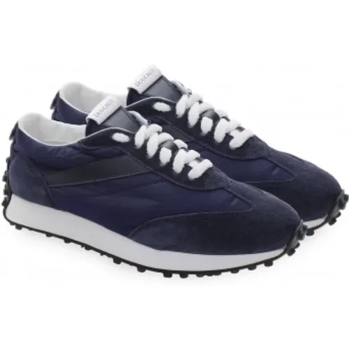 Marineblaue Low Top Sneakers , Herren, Größe: 41 EU - Doucal's - Modalova