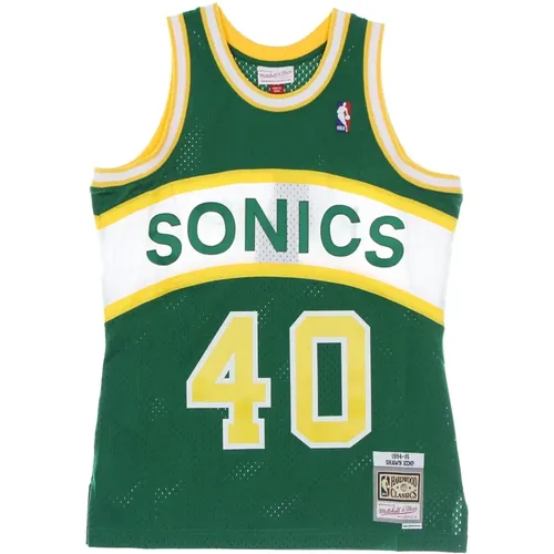 Sportswear, male, , Size: S Seattle Supersonics Basketball Tank Top - Mitchell & Ness - Modalova