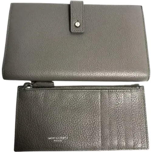 Pre-owned Wallets, female, , Size: ONE SIZE Pre-owned Leather wallets - Yves Saint Laurent Vintage - Modalova