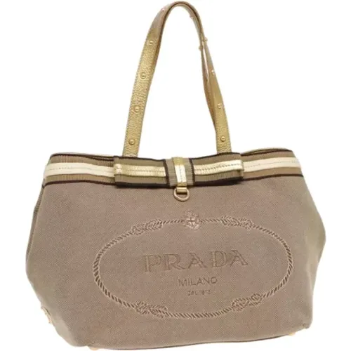 Pre-owned Canvas handbags , female, Sizes: ONE SIZE - Prada Vintage - Modalova