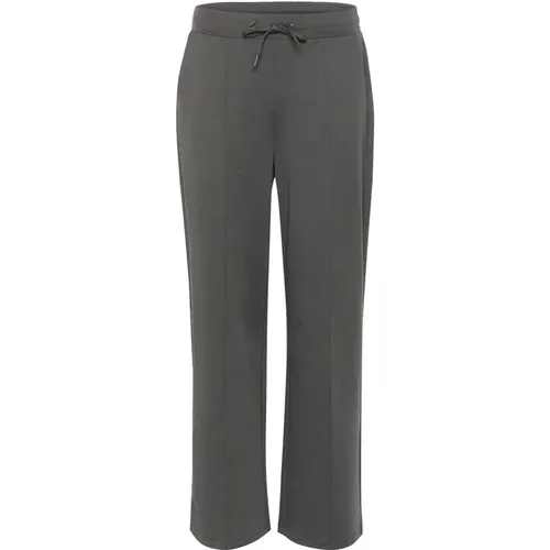 Straight Pants Black Oyster , female, Sizes: XS, XL, L, 2XL, S, M - Kaffe - Modalova