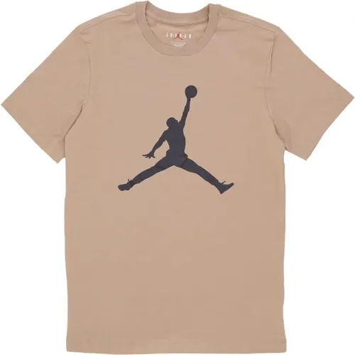 T-Shirts, male, , Size: 2XL Jumpman Crew T-shirt British Khaki/Black - Jordan - Modalova