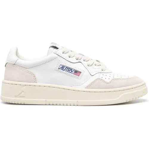 Weiße Low-Top-Sneakers , Damen, Größe: 36 EU - Autry - Modalova