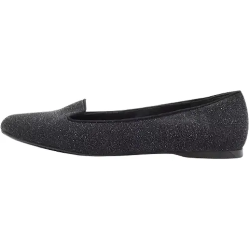 Pre-owned Flats, female, , Size: 8 1/2 US Pre-owned Leather flats - Yves Saint Laurent Vintage - Modalova