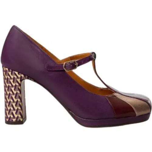 Multicolor Leather T-Strap Sandal , female, Sizes: 3 UK - Chie Mihara - Modalova