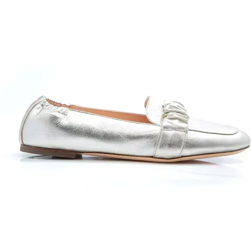 Platin Slip-On Sandale , Damen, Größe: 40 1/2 EU - Attilio Giusti - Modalova