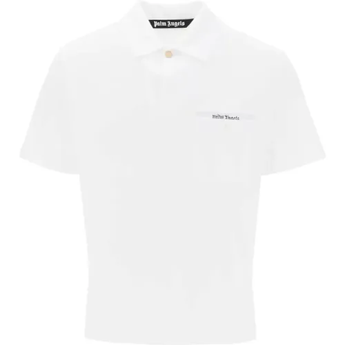 Sartorial Tape Piqué Polo Shirt , Herren, Größe: XL - Palm Angels - Modalova