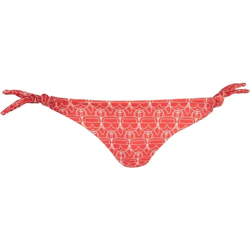 Roter Strandbekleidung Bikini Slip , Damen, Größe: S - Karl Lagerfeld - Modalova