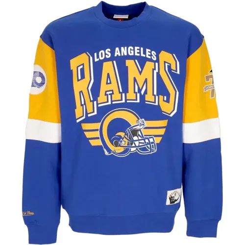 Sweatshirts, male, , Size: M NFL Los Angeles Rams Crewneck Sweatshirt - Mitchell & Ness - Modalova