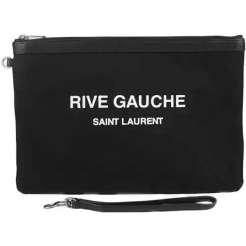 Pre-owned Canvas clutches , female, Sizes: ONE SIZE - Yves Saint Laurent Vintage - Modalova