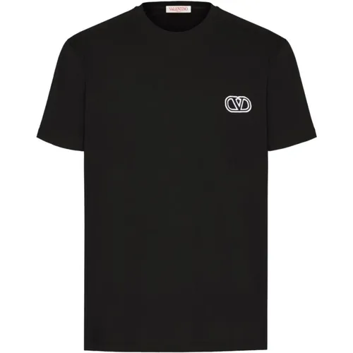 Schwarzes VLogo Signature T-Shirt , Herren, Größe: M - Valentino - Modalova