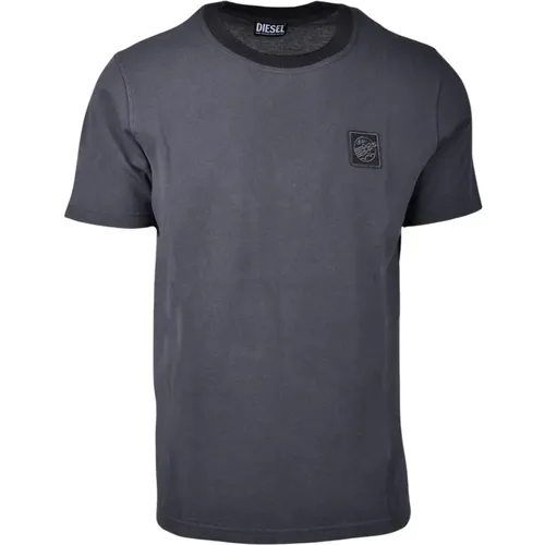 Anthracite T-Shirt for Men , male, Sizes: M, L, S - Diesel - Modalova