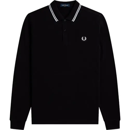 Striped Longsleeve Polo Shirt , male, Sizes: XL, L - Fred Perry - Modalova