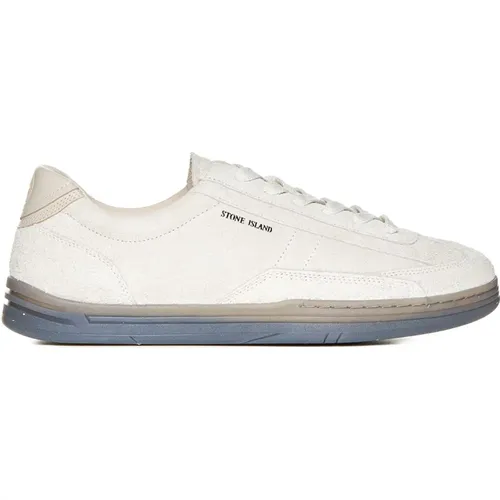 Suede Sneakers with Logo Detail , male, Sizes: 6 UK - Stone Island - Modalova