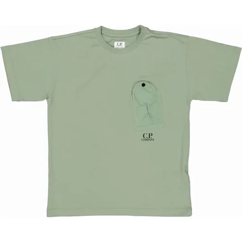 Kinder T-Shirt mit Tasche und Logo - C.P. Company - Modalova